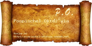 Pospischel Oktávia névjegykártya